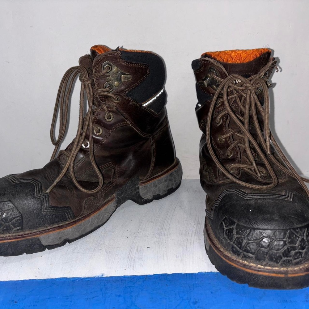 Hawx Mens 6" Legion Steel Toe Work Boot Brown Leather WXW-2 Size 13D